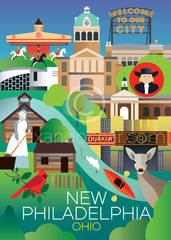 NEW PHILADELPHIA OHIO POSTCARD