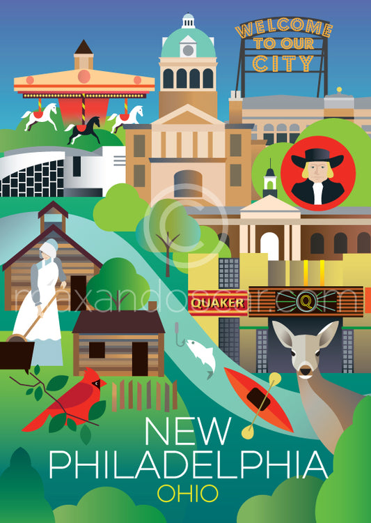 NEW PHILADELPHIA OHIO POSTCARD