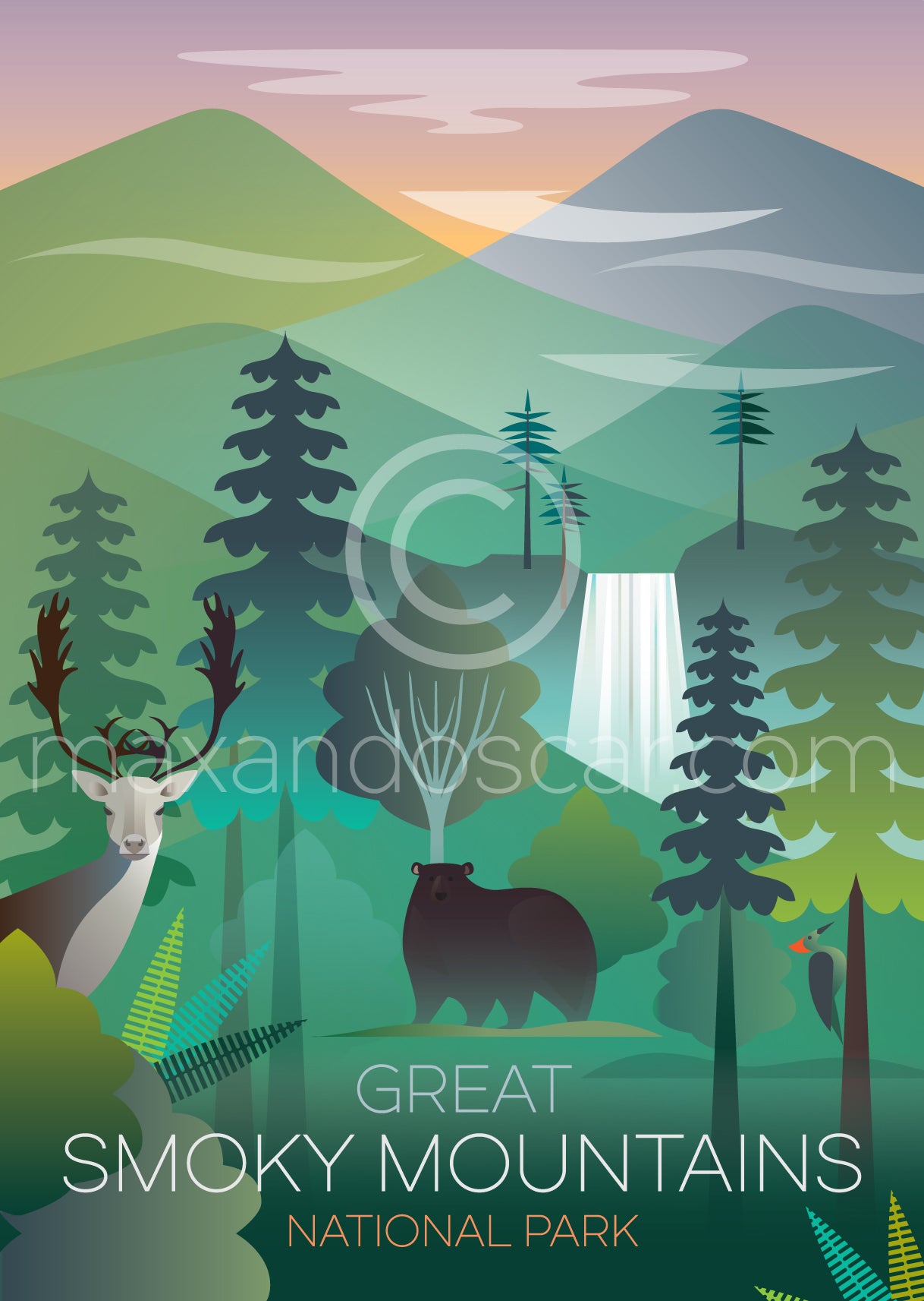 GREAT SMOKY MOUNTAINS NATIONAL PARK POSTCARD